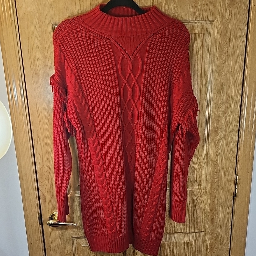 American Rag Red Cowl Neck Sweater